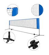 Siatka do tenisa badmintona zestaw stelaż 