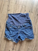 H&M mama szorty spodenki jeansowe ciążowe pas L 40 