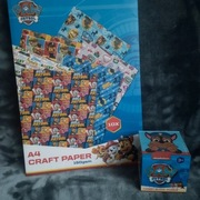 Zestaw psi patrol paw patrol klocki/ puzzle i papier dekoracyjny