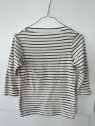 Podkoszulka damska z rękawem 3/4 w paski marki Muji