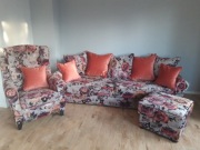 Piękna SOFA rozkładana i Fotel plus Pufa