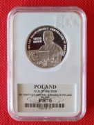 10 ZŁOTYCH 2009 - 180 LAT BANKOWOŚCI W POLSCE - GRADING GCN PR70 !!!