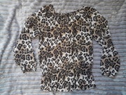 NEXT Bluzka panterka z baskinką/falbanką rozm.L