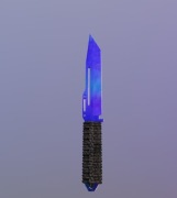 Noż Paracord - Doppler Sapphire FN CS2 skin Kosa, noż