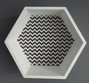 DEKORACJA ścienna OZDOBA DREWNO PÓŁKI PLASTER MIODU ZESTAW 3 SZT NA PREZENT