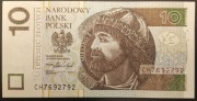 Banknot 10 złotych Mieszko I 2016 seria CH z paczki 
