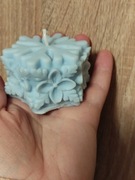 Ręcznie robiona świeca sojowa śnieżynka 