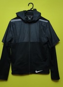 Bluza Nike hoodie zup up czarna z ortalionem ochronnym  oversize 