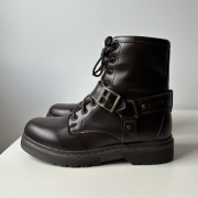 Brązowe buty damskie kozaki botki na platformie kinetix 23cm 36 jesień zima