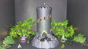 Wieża do kości Zamek - Dice Tower, ręcznie ozdobiony i wyłożony filcem