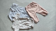 Komplet niemowlęcy 2*body i sweterkowe spodenki H&M rozm 56 