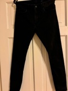 Spodnie męskie jeansy 31/31H&M skinny fit 170/780 czarne bawełna