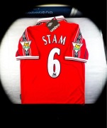 (M) JAAP STAM 6 MAN UNITED 1998/1999 Retro Nowa Czerwona Piłkarska Koszulka