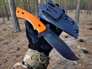 Ranger Orange Taktyczny Nóż Ręcznie Robiony Custom Resor 
