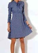 Elegancka cienka sukienka w groszki FORSETI r. M