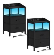 Komplet 2 szafek mocnych Czarne LED