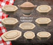 Porcelana CHODZIEŻ zestaw obiadowy duży NOWY