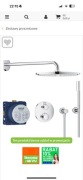Grohe Grohtherm zestaw podtynkowy prysznicowy termostat deszczownica chrom 