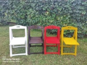 Zestaw 4 składanych krzeseł Aldo Jacober,Lata 70 