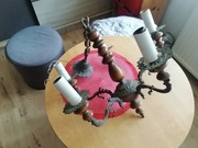 Stara ładna lampa sufitowa wisząca. Porządki strychowe 