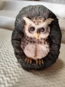 Figurka dekoracyjna sowa do zawieszenia na ścianie 