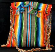 Kolorowa torebka na ramię unisex na lato, wyjątkowy unikat, rękodzieło