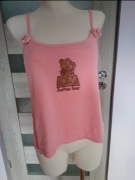 Koszulka na ramiączkach różowa z misiem, 100% bawełna, rozmiar XL