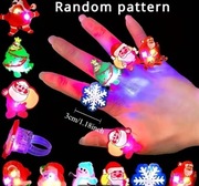 Pierścionki LED świąteczne świecące Mikołaj choinka bałwanek prezent