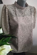Bluzka koronkowa z krótkim rękawem XL