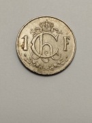Sprzedam monetę Luksemburg 1 frank 1960r. - stan dobry