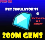 200m | gemy gem gems | Pet Simulator 99 | PS99 | Roblox | Najszybciej