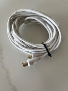 Przewód antenowy TV biały 5mb