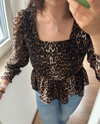 Bluzka Only w panterkę rozmiar M - L lato, smart casual, vintage, old money