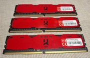 Pamięć RAM DDR4 - Goodram Iridium Red - 12GB (3 x 4GB) - 2400MHz