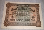 Banknot Niemcy 1 000 000  marek 1923 r.