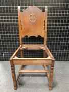 Krzesło, królewski drewniany fotel, do renowacji,bez siedziska