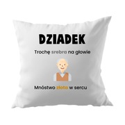 Poduszka na Dzień Dziadka „Dziadek Złoto w Sercu” – Prezent Dzień Dziadka