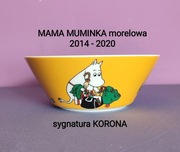 MUMINKI miseczka Moomin Arabia Finland z KORONĄ - Mama Muminka morelowa