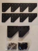 Płyty łączeniowe, kątowe 90 do profil V SLOT zestaw z śrubami