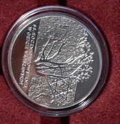 Moneta srebrna 20 zł - 65 rocznica powstania w getcie warszawskim