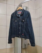 bluza kurtka jeansowa L vintage ciemna granatowo czarna siwa jeansowa dżin