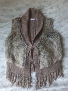 Kamizelka dzianino-futerko