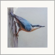 Kowalik obraz pastele 16x16 cm oryginał