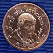 WATYKAN 2007 5 CENTÓW UNC !!!!!!!!!!