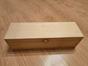 Skrzynka drewniana, Pudełko na wino zamykane z zapięciem + wypełnienie