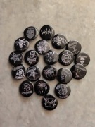 Przypinki black metal bathory mayhem venom darkthrone dark funeral 