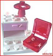 LEGO 3031 4073 PŁYTKA 4532+4536 SZAFKA 4079 FOTEL 4740 DYSK 4589 STOŻEK