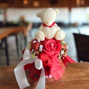 Flower box z świec sojowych candle box prezent na Walentynki 