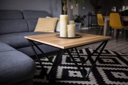 Stolik kawowy loft 60x60 nogi diament.
