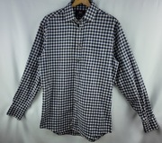 Koszula M&S Bawełniana Twill – Rozmiar 37 / Krata Navy